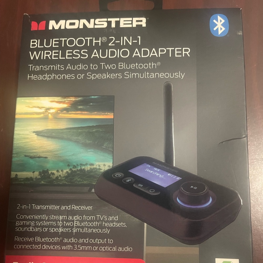 Monster Bluetooth Bluetooth 2 in 1 Wireless Audio Adapter